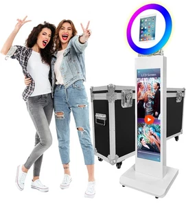 Máquina de selfies con pantalla LCD de pie cabina de fotos para fiesta para iPad de 10,2 pulgadas - Imagen 1 de 9