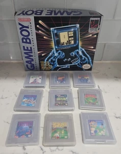 1989 Nintendo Gameboy DMG-01 Console System In Box, 9 Games Works, READ. - Picture 1 of 17