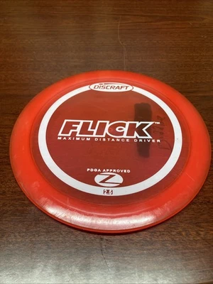 Disco de golf Discraft Z Flick 172 g rojo lámina de cobre controlador de distancia usado Foto 1 de 4