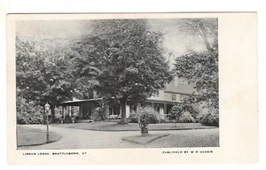 Linden Lodge Brattleboro Vermont 1906 View Postcard VT - Picture 1 of 2