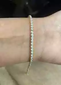 2.40ct Natural Round Diamond Bezel Set Tennis Bracelet , 9k Yellow gold- 9 gms - Picture 1 of 5