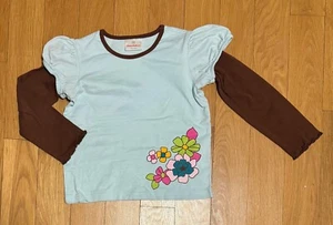Girls Hanna Andersson Size 110 5 5T EUC Long Sleeve Blue Top T-Shirt - Picture 1 of 5