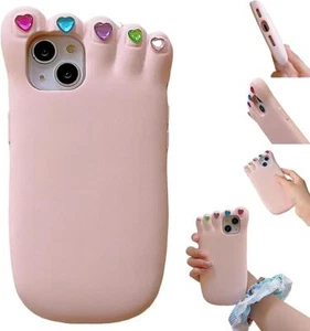 3D Foot Shape Phone Case for iPhone, Big Ugly Shaped Case, Weird Funny Silicone - Picture 1 of 7