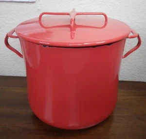 Vintage Dansk Kobenstyle 8 Qt Red Enamel Soup and Stock Pot w/Lid - Picture 1 of 12