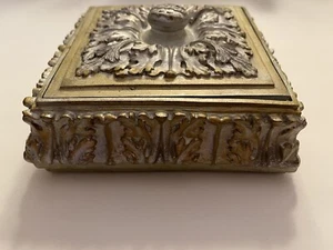 World Bazaar, Inc. Gold Ornate Trinket Jewelry Box With Lid - Picture 1 of 6