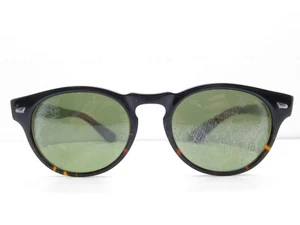 MASUNAGA 013 JAPAN HORN-RIMMED KEYHOLE ROUND EYEGLASSES FRAMES 49-20-150 99201 - Picture 1 of 11
