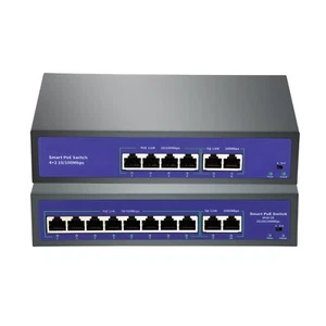 48V Network POE Switch 4CH 8CH 10/100Mbps Ports IEEE 802.3 af/at Over Ethernet - Picture 1 of 14