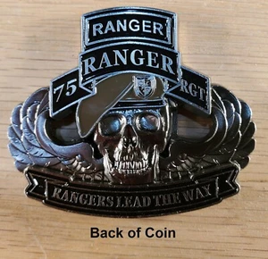 Moneda Desafío Conmemorativo 75º Regimiento Ranger Ejército de Estados Unidos 2" 147 - Imagen 1 de 2
