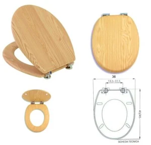SEDILE COPRIWATER UNIVERSALE PER BAGNO COPRI WC WATER IN LEGNO MDF 18" 529463 - Foto 1 di 1