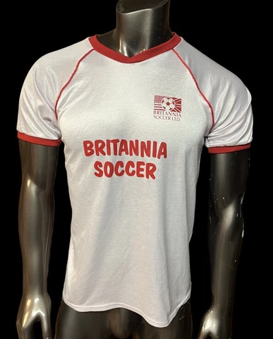 VINTAGE Britannia Soccer Jersey Adult Large White Mens 90s Cover