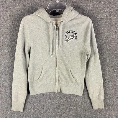 Abercrombie & Fitch Hoodie Juniors Large Full Zip Cotton Blend Gray L - Image 1 of 4