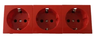 MK K5836 3 Gang Mains Electrical 16A Euro Pin Socket 6 Module Fitting (27) - Picture 1 of 1