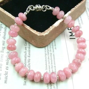 OPERHAUS edles Rhodochrosite-Armband Armkettchen Rondelle Magnetsverschluss B001 - Bild 1 von 3