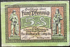 5 Pfennig Freiberg 1918 Kleiner Notgeld Schein   #24.04.20.g