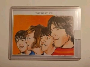 The Beatles ACEO Artist Drawing R.Schieber Original Sketch Card 2010 1/1 - Picture 1 of 2