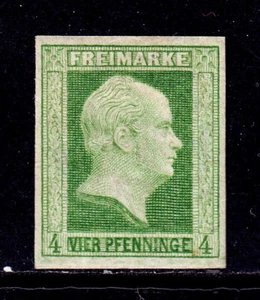 ALEMANIA (PRUSIA) — SCOTT 1 — 1856 4pf REY FREDERICK WILLIAM IV — MH — SCV $110 - Imagen 1 de 2