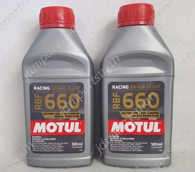 (Pack of 2) RBF660 RACING Brake Fluid - MOTUL DOT 4 Brake Fluid 622°F Dry 500 ml - Imagem 1 de 2
