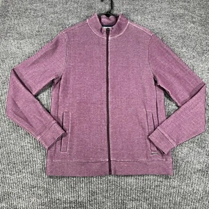 Cole Haan Jacket Mens Medium Purple Long Sleeve Full Zip Mock Neck Casual - Picture 1 of 11