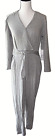 Bishop And Young Size S Gray Tie Front Plush Hour Knit Jumpsuit