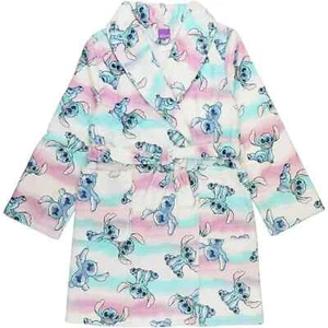 New Disney Lilo & Stitch Girls Soft Rainbow Robe Housecoat Cover Up Size 4 - Picture 1 of 1