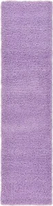 Unique Loom Solid Shag Collection Area Rug (2' 7" x 10' Runner, Lilac) - Picture 1 of 9