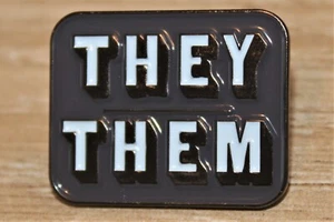 THEY/THEM PRONOUN Metal Flag Lapel Pin Badge *NEW*MIX & MATCH BUY 3 GET 2 FREE! - Picture 1 of 3