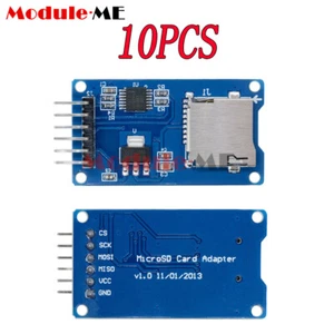 10 PIEZAS Placa de almacenamiento Micro SD TF Tarjeta SD TF Módulo de escudo de memoria SPI para Arduino Nuevo - Imagen 1 de 13