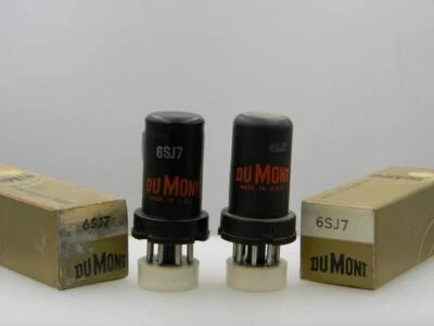 Par de tubos serios de metal Dumont 6SJ7 NUEVO EN CAJA 1850 gm y 1850 gm D262 Foto 1 de 4