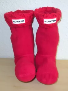 Hunter M Crochet Rojo Lanza Welly Bota Calcetines Cazador Botas Originales Niños 11-13K - Imagen 1 de 7
