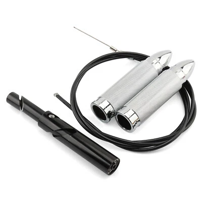 Conjunto de acelerador interno de manillar cromado de 25 mm y 1" para Harley Chopper Bobber  Foto 1 de 4