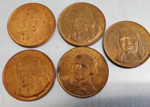 Franklin Mint Rugged Americans Series Coins/Tokens See Description 5 Total - Picture 1 of 4