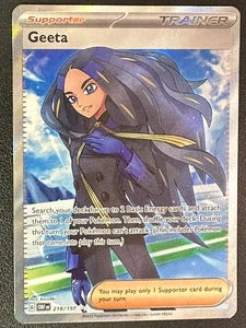 Juego de cartas coleccionables Pokémon Geeta SV03: Obsidian Flames 218/197 ultra raro - Imagen 1 de 2
