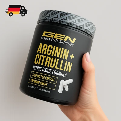 GERMEN ELITE NUTRITION L-Arginin & L-Citrullin 1100 mg – 320 Kapseln NO-Booster Hochdosiert