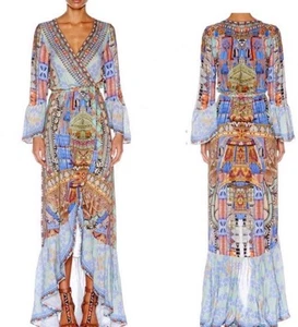 New £429 Camilla Franks Long Sleeve Wrap Dress XS Uk 8 Go Your Own Way Viscose - Picture 1 of 14