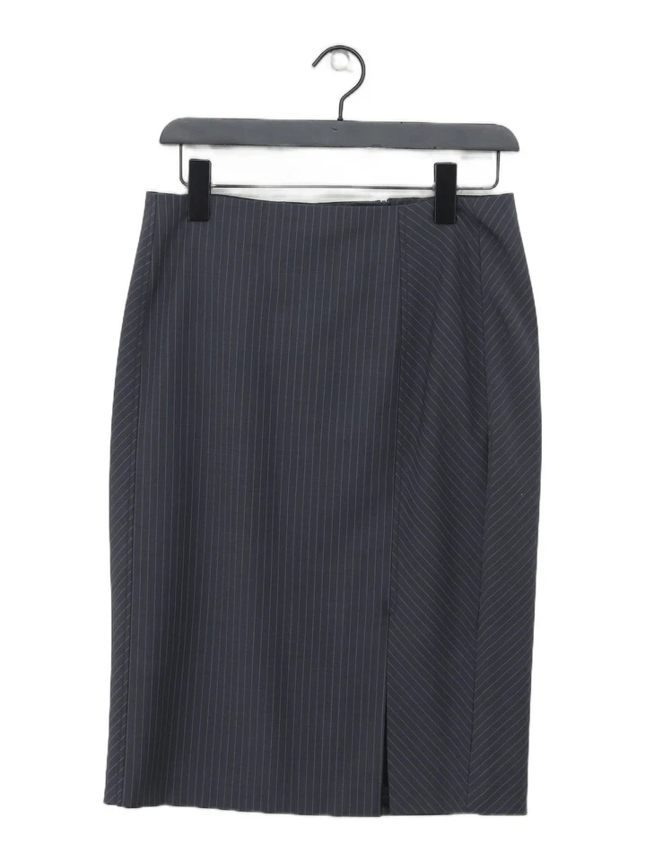 Falda midi para mujer Austin Reed UK 10 gris poliéster Foto 1 de 4