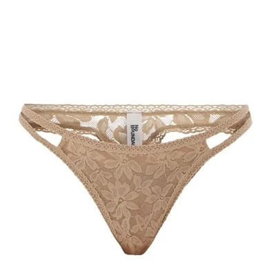 Tanga de encaje con tiras No Boundries para mujer talla L (12-14) tostado nuevo con etiquetas Foto 1 de 4