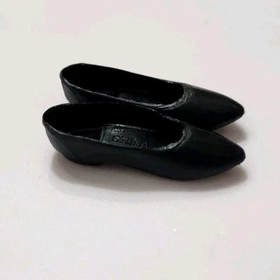 ZAPATOS MUÑECA BARBIE FLATS NEGROS SIMPLES LISOS AÑOS 90 HECHOS EN CHINA COLONIAL Foto 1 de 2