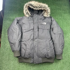 The North Face Hyvent Hooded Goose Down Gotham Parka Puffer Jacket Gray Mens XL - Picture 1 of 17