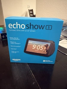Amazon Echo Show 5 Smart Display (1st Gen) - Charcoal - Sealed - Picture 1 of 2