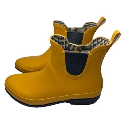 LL Bean Mujer Resistente Botas de Agua Sin Cordones Impermeables Botines Amarillo Talla 11 Medianas Foto 1 de 4