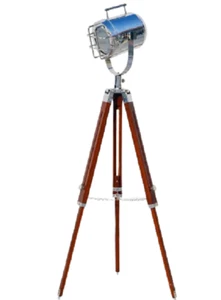 Nautical Wood Floor Lamp Vintage Wooden Tripod Stand lamp Home Decor Room lamps - Picture 1 of 3