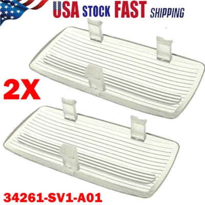 Paquete de 2 cubiertas de luz de cortesía trasera para lente de puerta 34261SV1A01 para Honda Acura 1998-2008 Foto 1 de 4