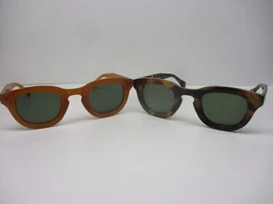 Lote de 2 pares de gafas de sol unisex rubias G 15 tortuga de moda clásicas estuches retro - Imagen 1 de 13