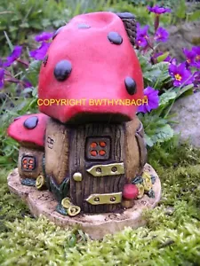 NEW RUBBER LATEX MOULD MOLD MOULDS FAIRY FAIRIE MUSHROOM TOADSTOOL HOUSE M - Picture 1 of 14