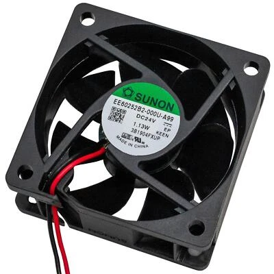 Fan 24V DC 1,13W 60x60x25mm 32,7m³/h 3800U/Min 32,7m³/h Sunon EE60252B2-A99 - Image 1 of 4