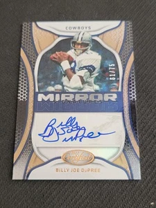 2022 PANINI CERTIFIED BILLY JOE DUPREE MS-BJP #ed 61/75 MIRROR SIGNATURE AUTO - Picture 1 of 2
