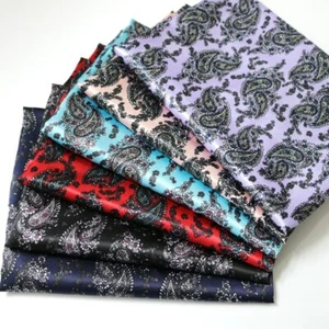 By Yard Retro Paisley Pattern Soft Silky Satin Fabric Printed Charmeuse Material - Picture 1 of 12