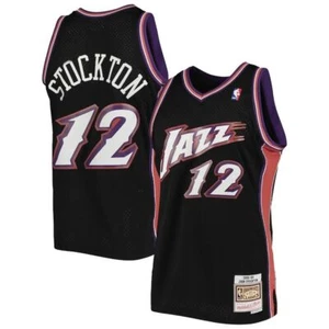 JOHN STOCKTON 1998-99 Utah Jazz Mitchell & Ness Hardwood Classic SWINGMAN Jersey - Picture 1 of 2