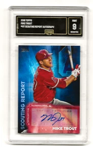 2018 Topps #SRA-MT Mike Trout Scouting Report (Auto) Angels - Picture 1 of 2