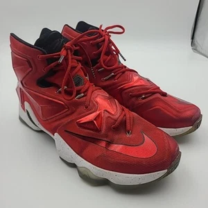 2015 Men's Size 12 Nike LeBron 13 XIII Red On Court 807219-610 Basketball Shoes - Picture 1 of 16